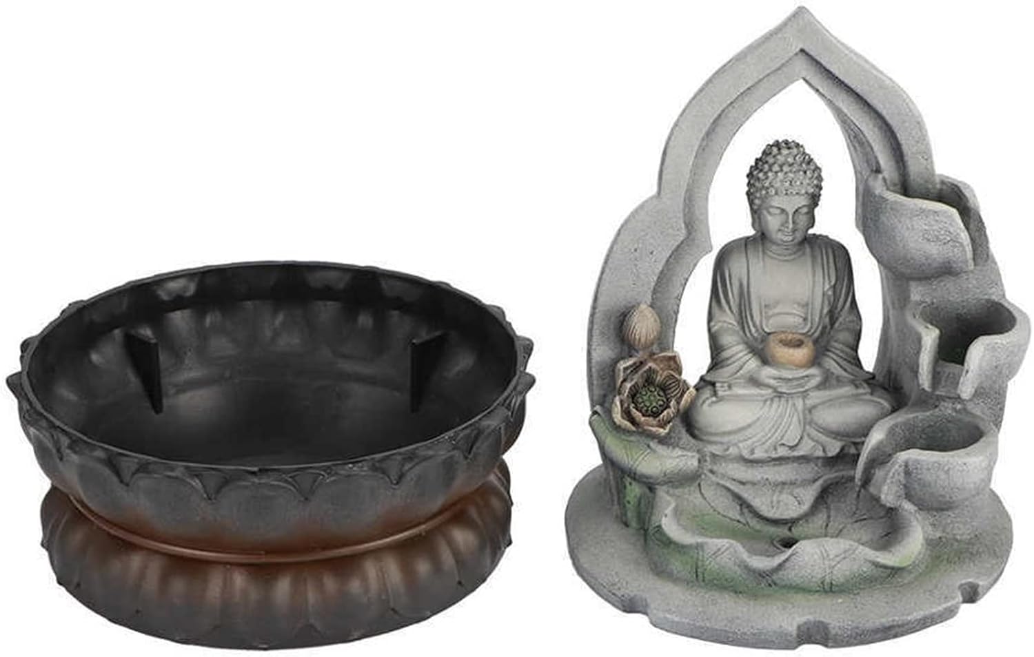 Indoor LED Resin Buddha Fountain for Home Office Decor