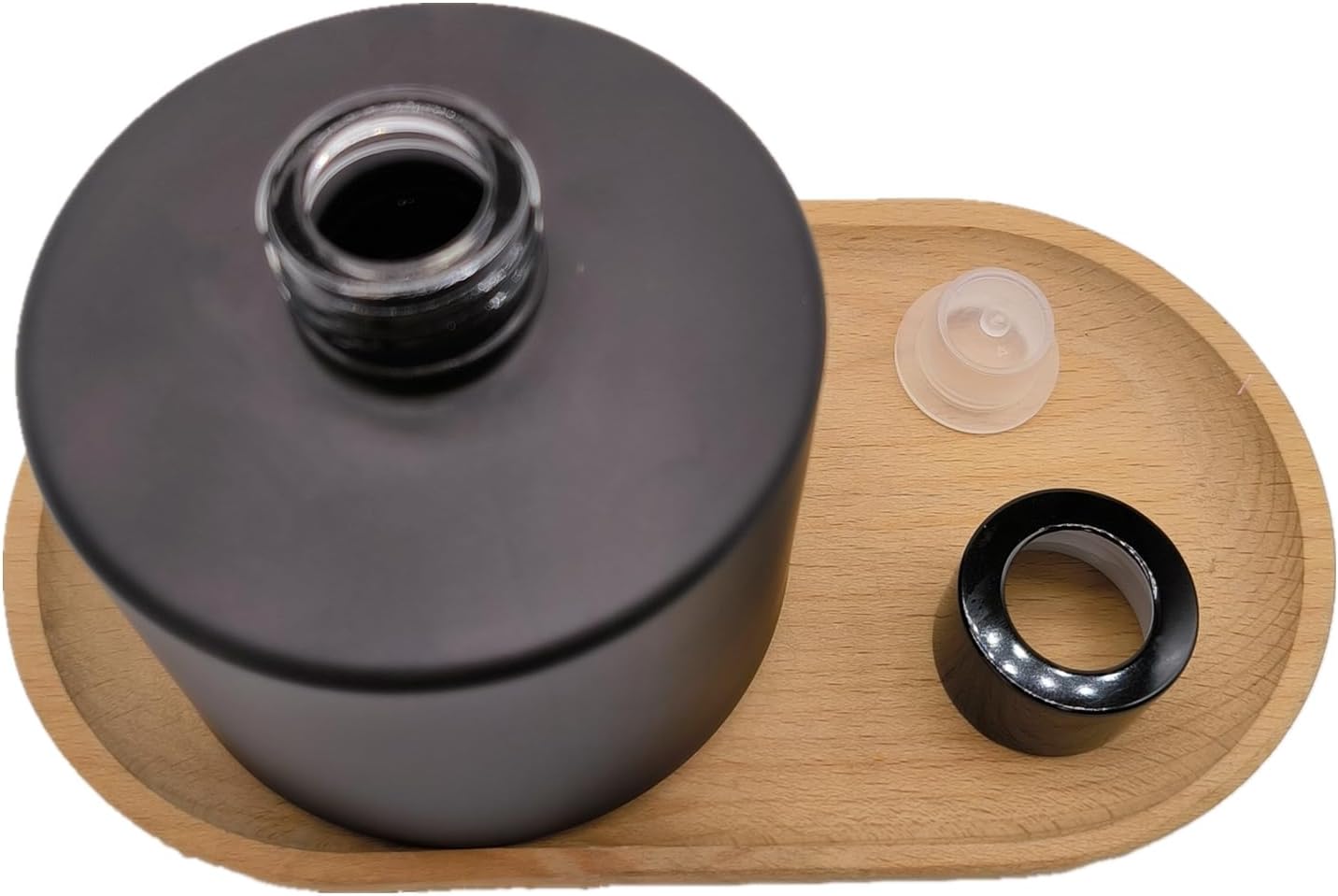 2PCS Matte Black Glass Diffuser Bottles with Essential Oil Sticks