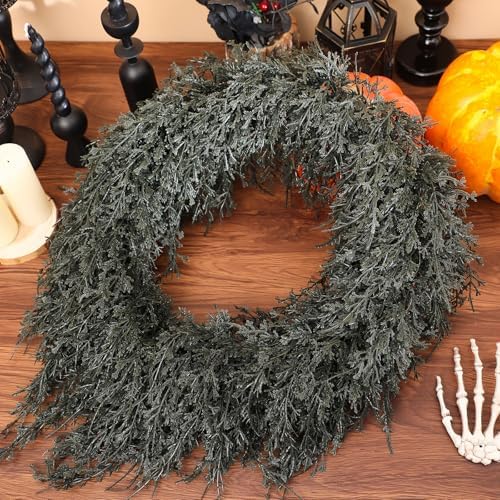 Yunlly Halloween Wreath for Front Door Decor