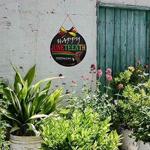Happy Juneteenth Sign Wreath Front Decor