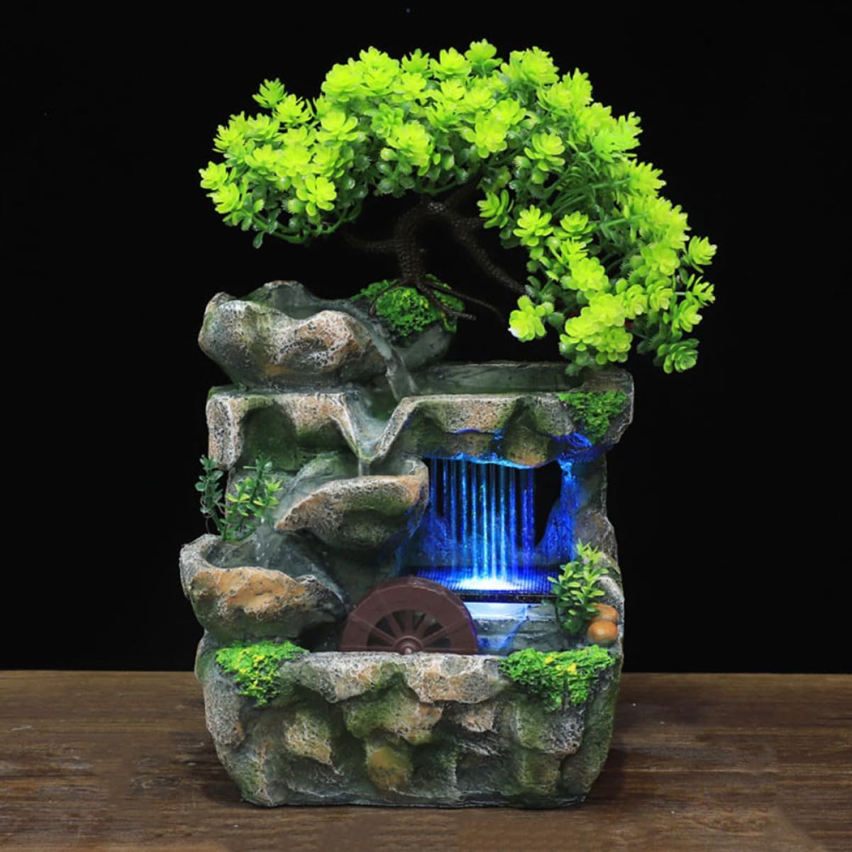 RORPOIR Decorative Tabletop Waterfall Fountain for Home and Office