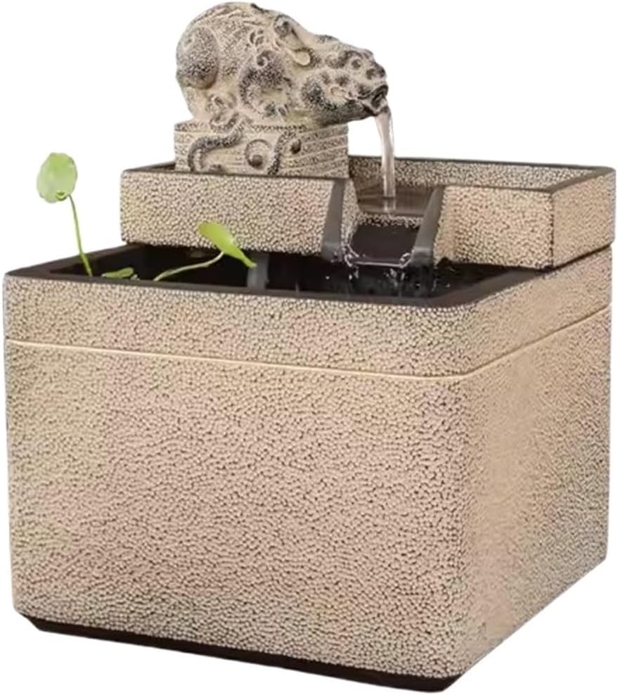 Tabletop Fountain with Flowing Water for Relaxation and Decor