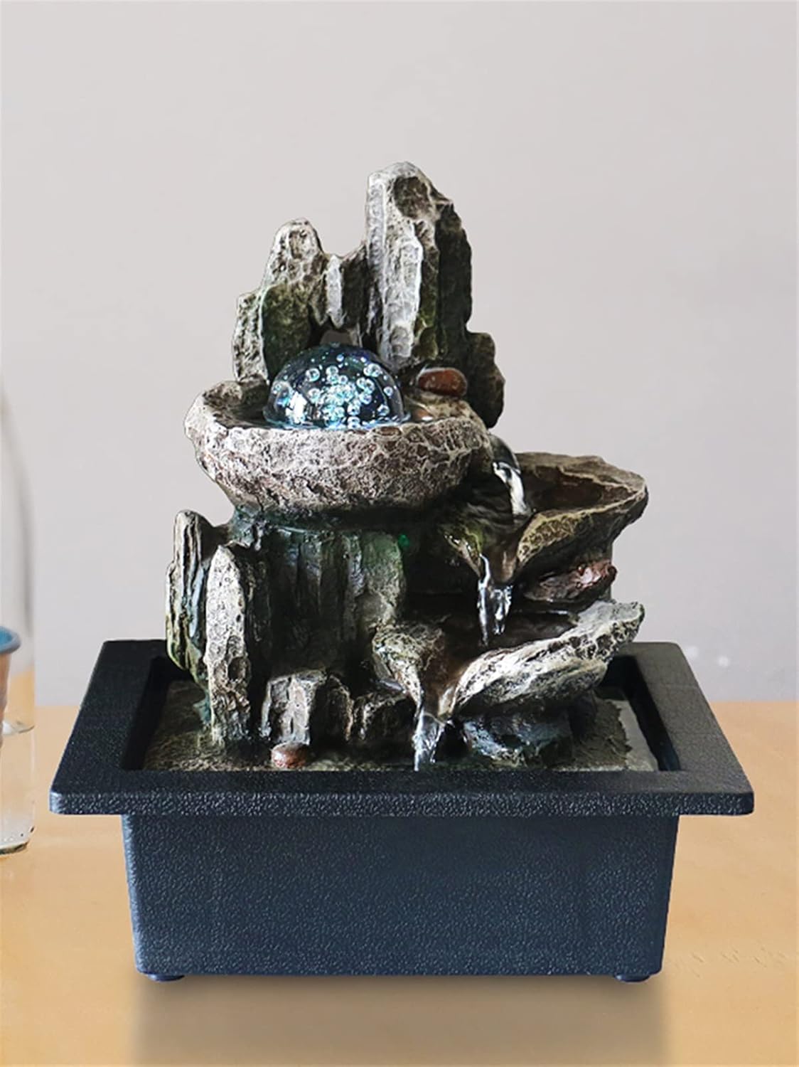 Brass Tabletop Fountain with Flowing Water Sound