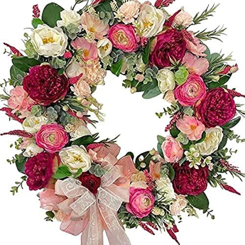 Romantic Flower Hanger Wreath Spring Decor