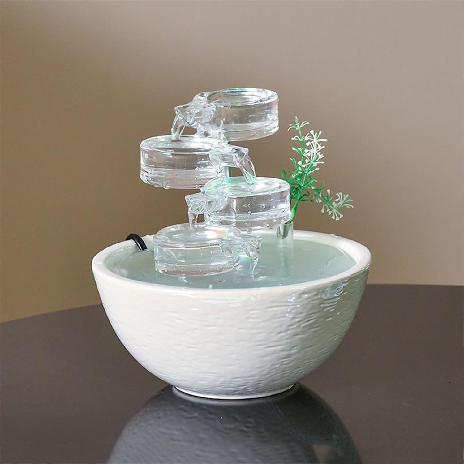 Modern Indoor Water Fountain Ceramic Desktop Decor