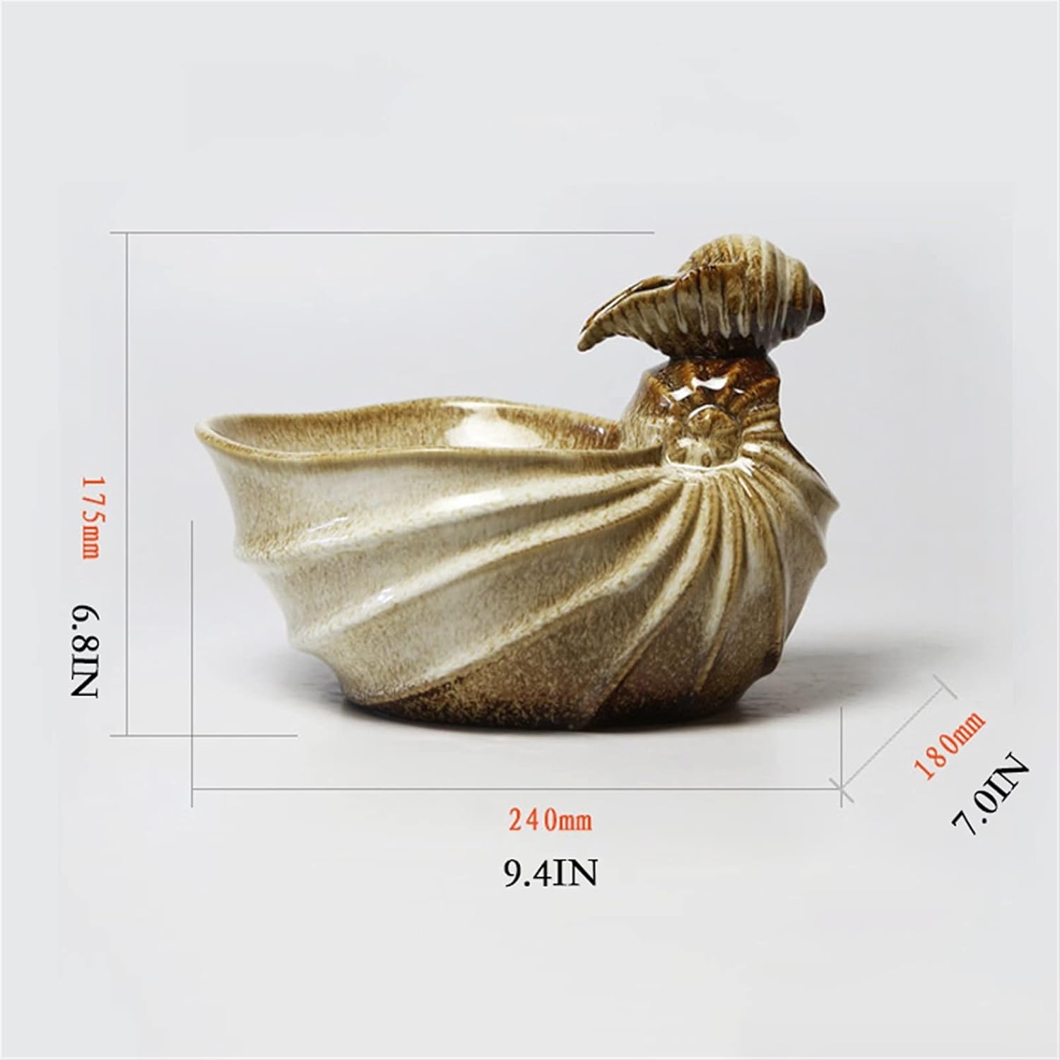 Tabletop Fountain with Conch Design for Home Office Decor