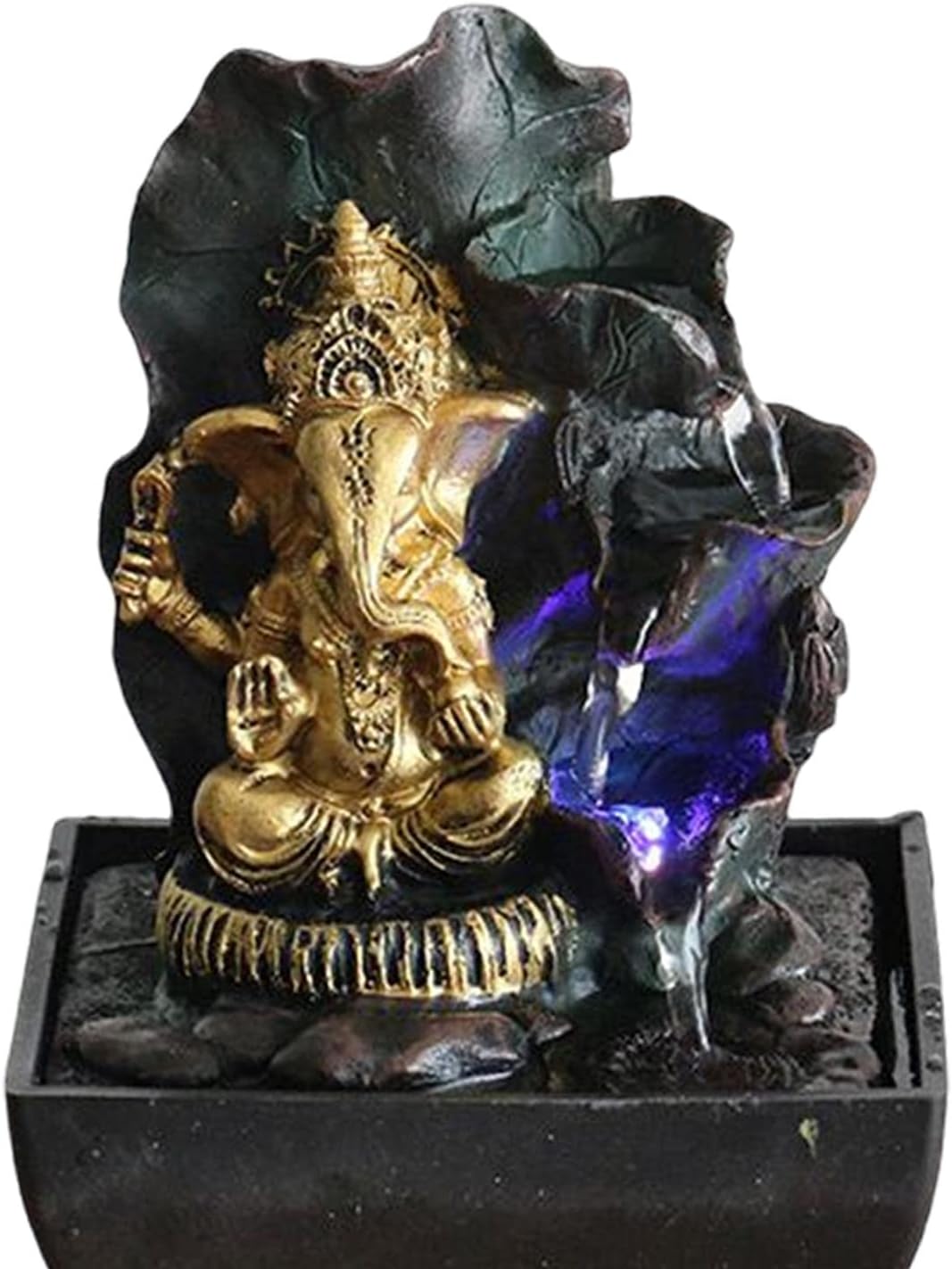 Ganesha Statue Tabletop Fountain Buddha Figurine 13cmx13cmx19cm