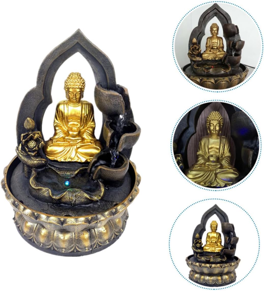 Unomor Buddha Waterfall Fountain Decor