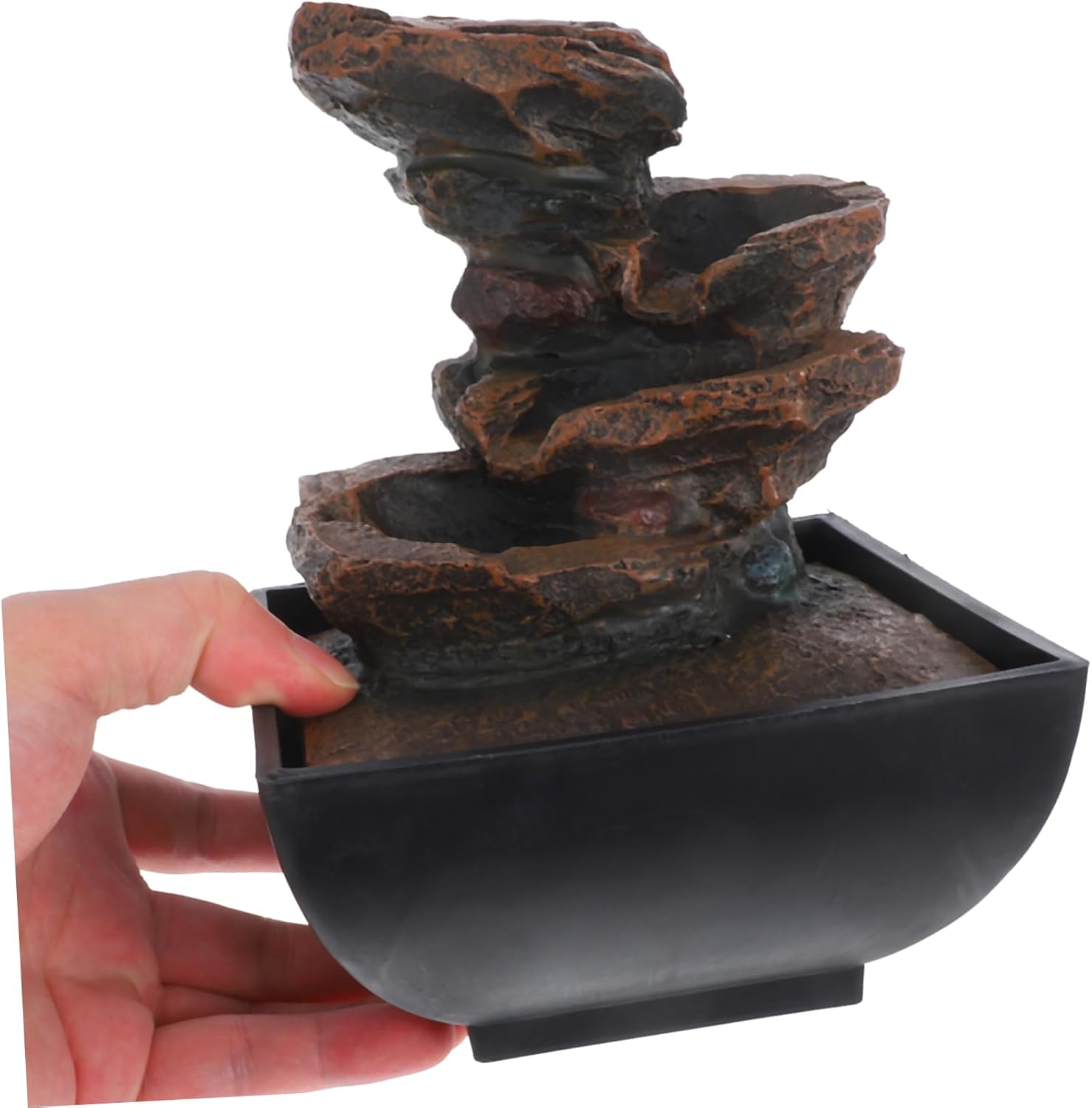 110v Tabletop Fountain with LED Light and Meditation Decor