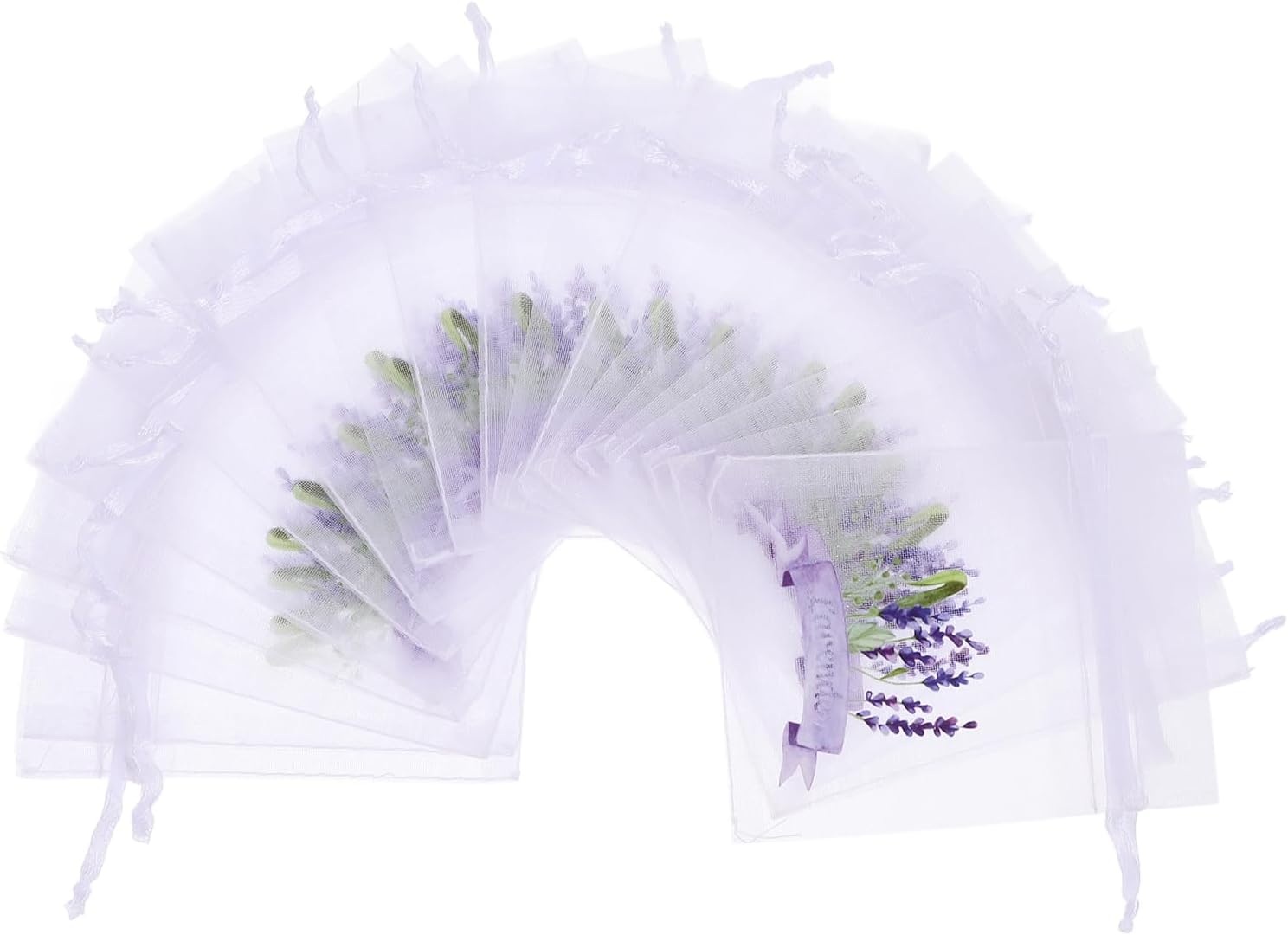 LOGOFUN 20pcs Lavender Sachet Bags - White