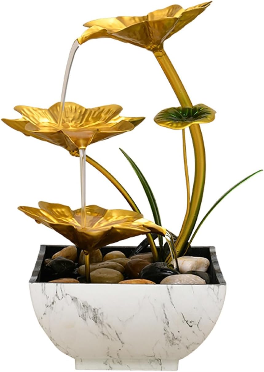 GRFIT Tabletop Fountain with Elegant Water Flow Design