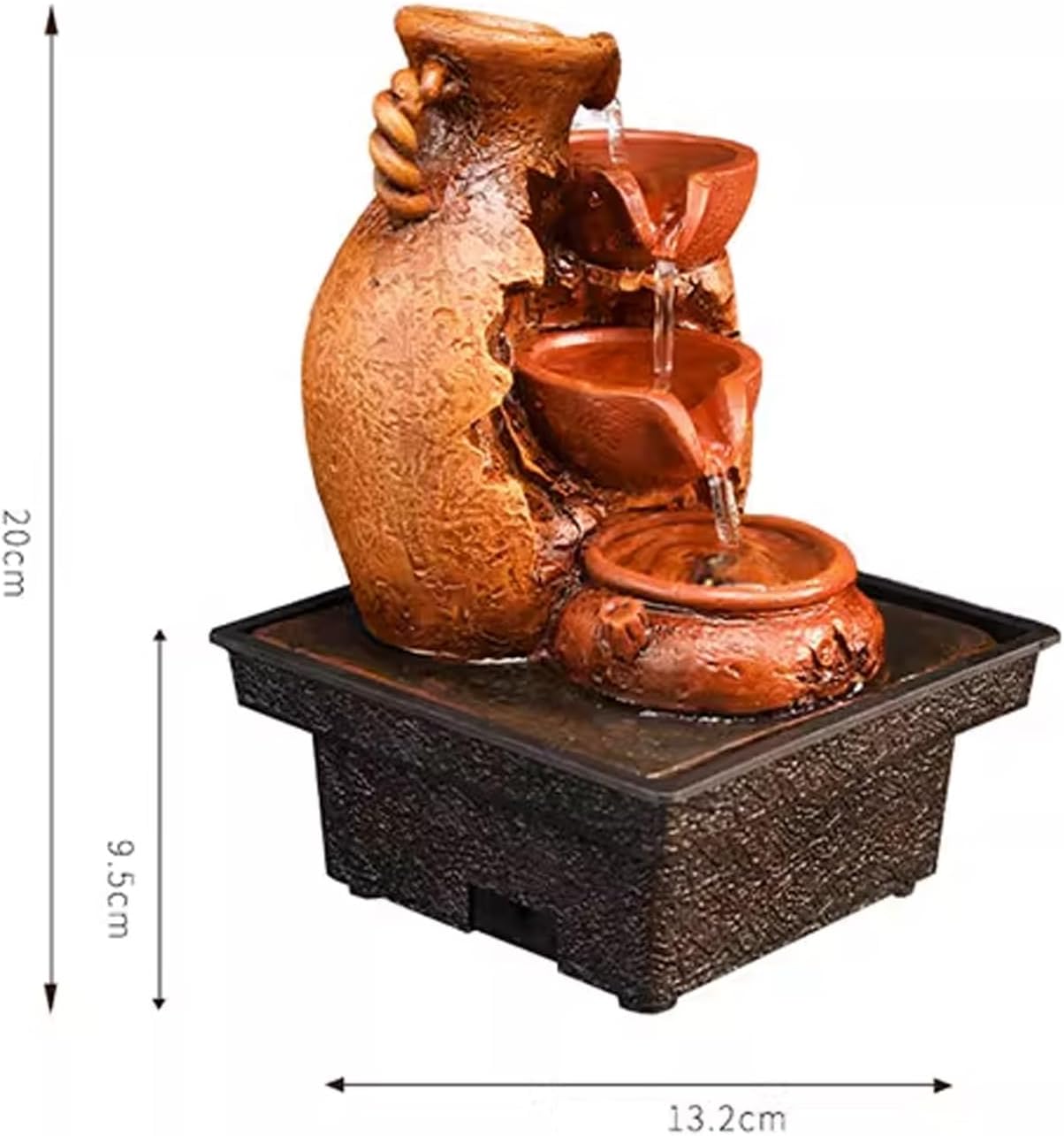 GRFIT Tabletop Fountain with Flowing Water Decoration