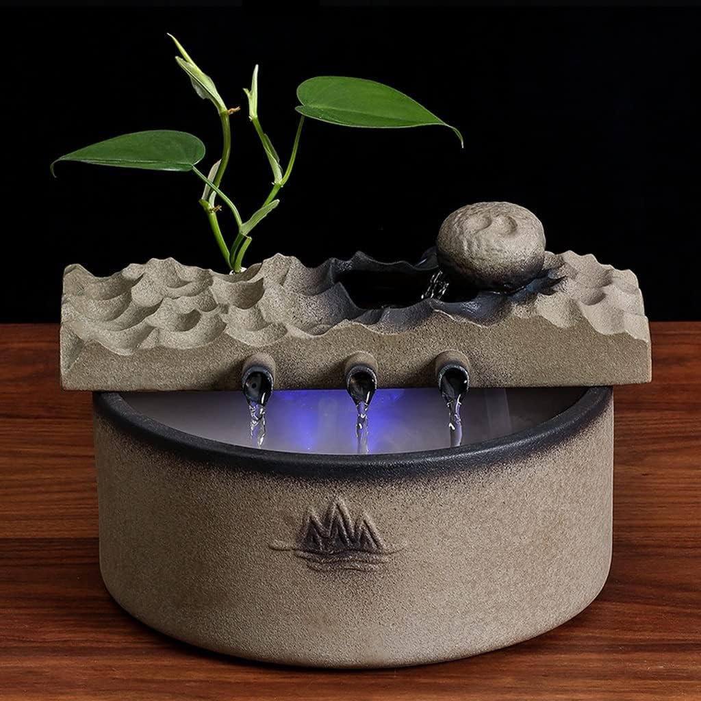 sdneNest Tabletop Fountain Home Decor Ceramic Water Feature