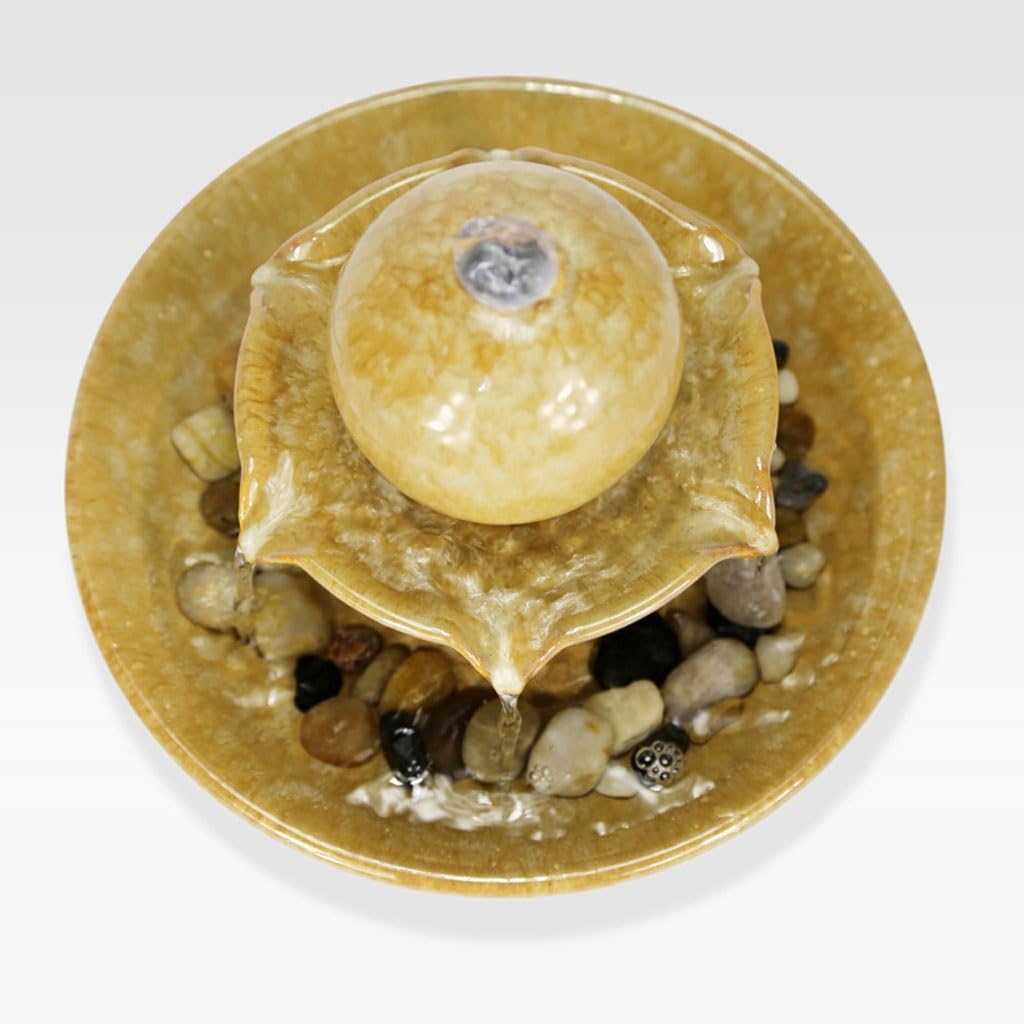 Modern Ceramic Tabletop Fountain for Home Office and Living Room