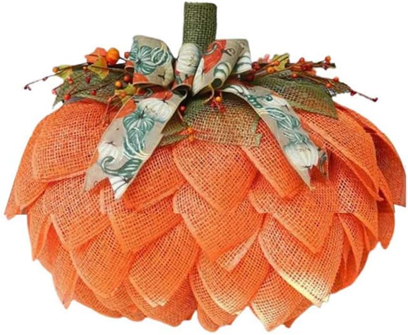Handcrafted Pumpkin Door Wreath for Fall Halloween