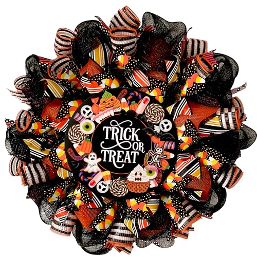 Trick Or Treat Halloween Wreath 24 or 28 Inch