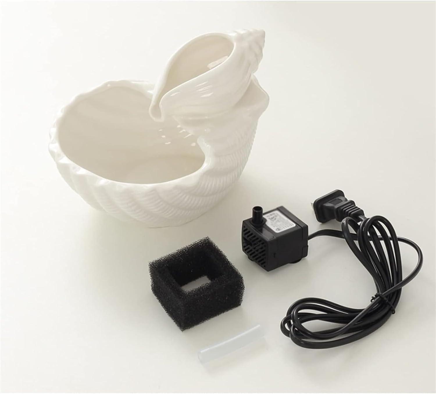 Indoor Ceramic Tabletop Fountain with Waterfall Sound