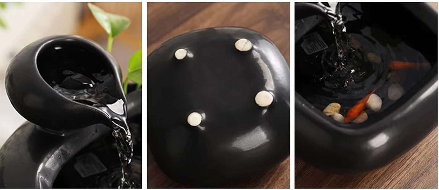 Relaxing Tabletop Water Fountain with Ceramic Design