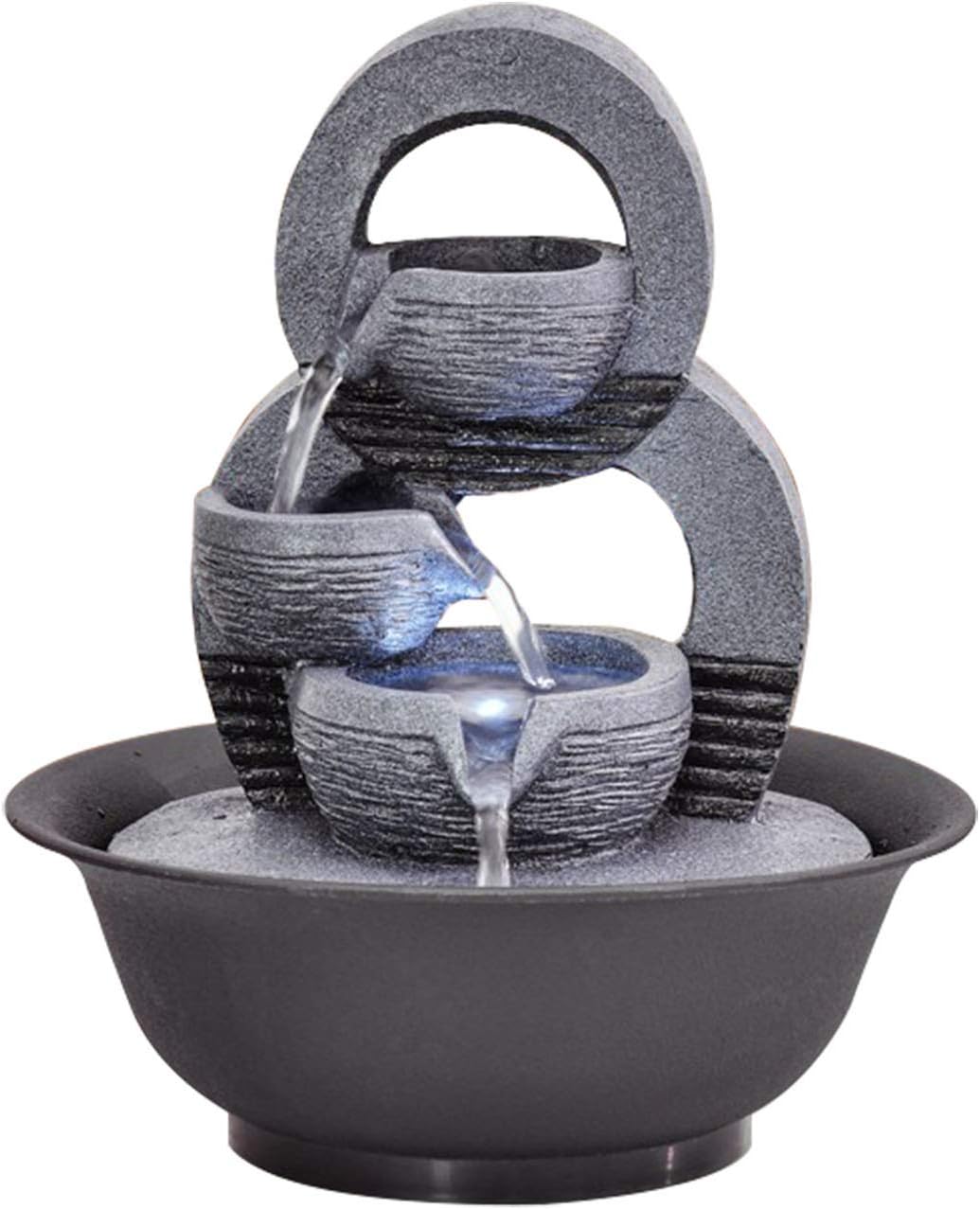 tBesme Indoor Waterfall Fountain Decor with LED Light