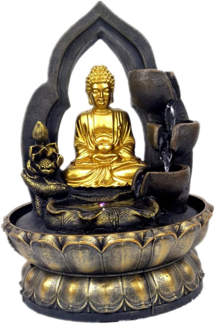 Unomor Buddha Waterfall Fountain Decor