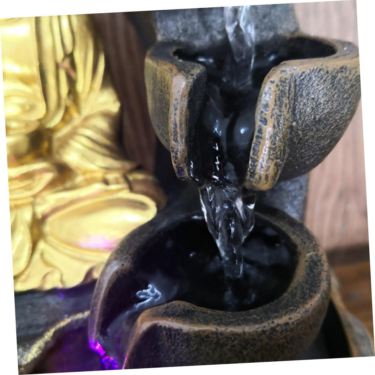 Unomor Buddha Waterfall Fountain Decor
