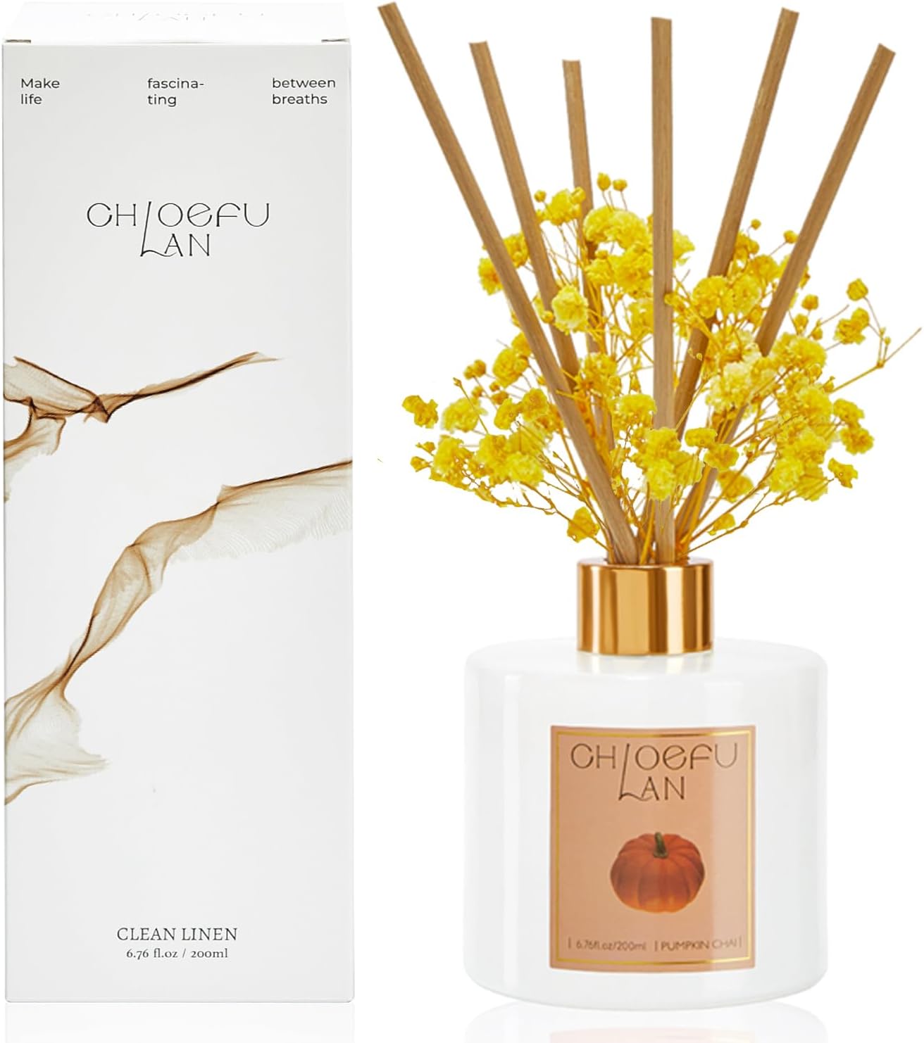 Chloefu LAN Pumpkin Chai Reed Diffuser Oil Set