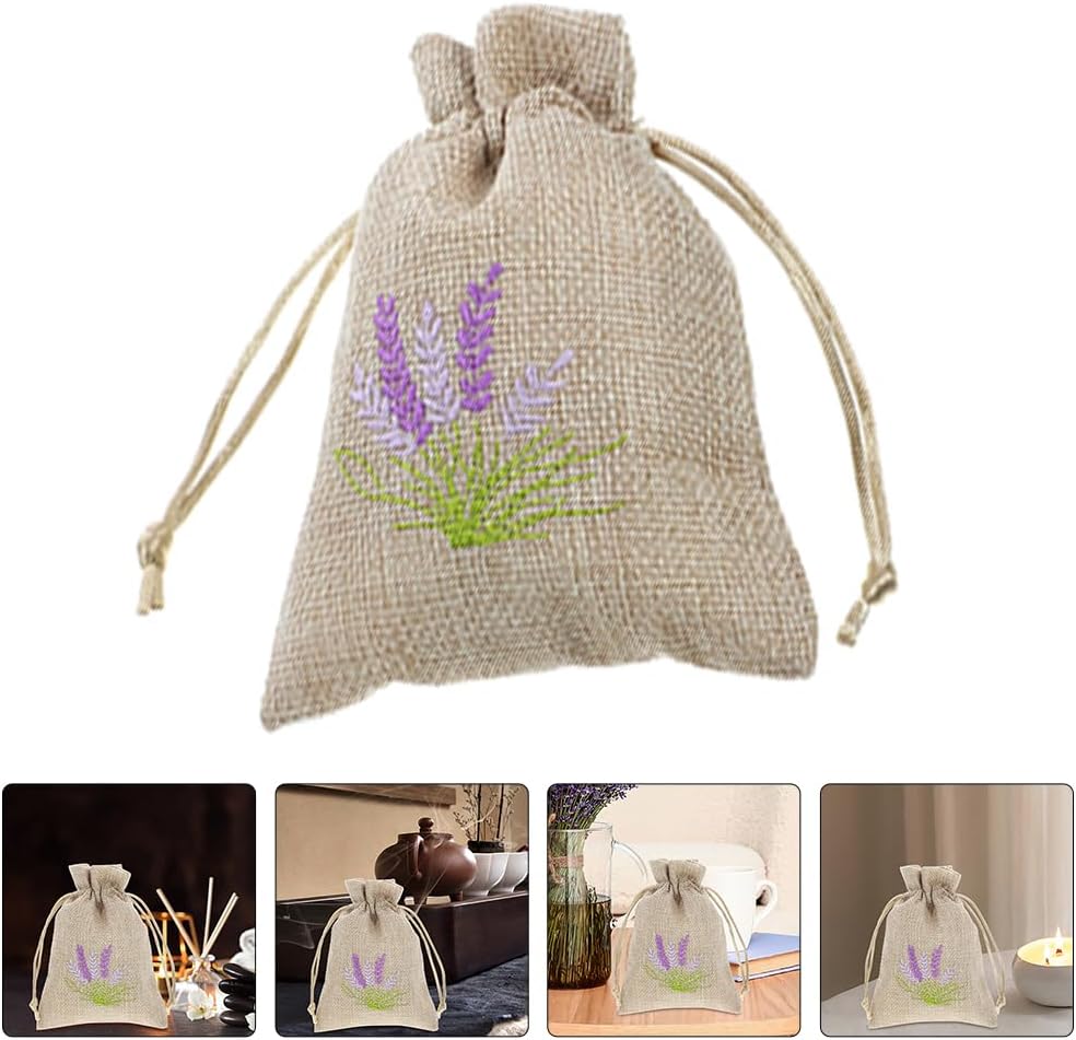 LUOZZY 5 Pcs Dried Flower Storage Bags Lavender Sachet Bags Refillable Fragrance Pouches