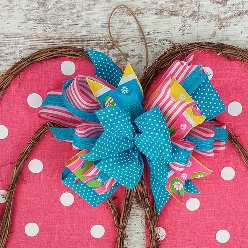 Spring Summer Flip Flop Wreath in Pink Fuschia