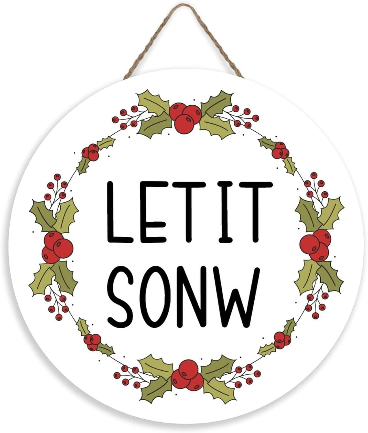 Mutilovely 12 Inch Christmas Welcome Sign Door Decor