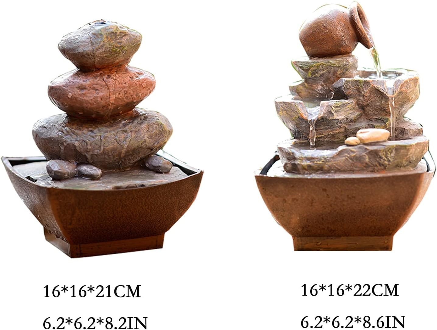 GLigeT Tabletop Fountain Rockery Waterfall Decor
