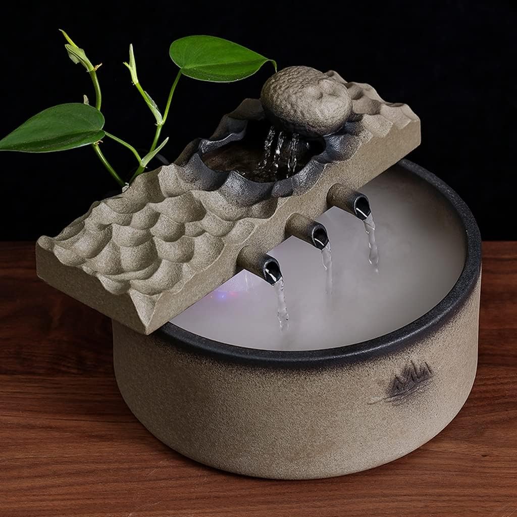 sdneNest Tabletop Fountain Home Decor Ceramic Water Feature