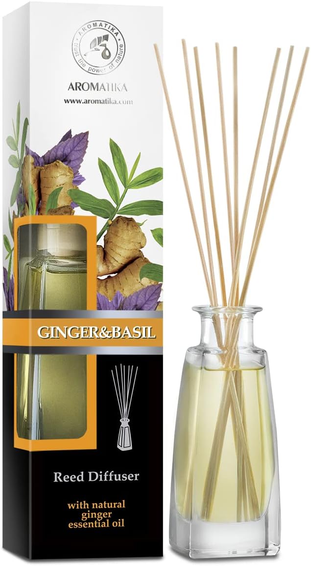 AROMATIKA Reed Diffuser Ginger Basil 34 Fl Oz