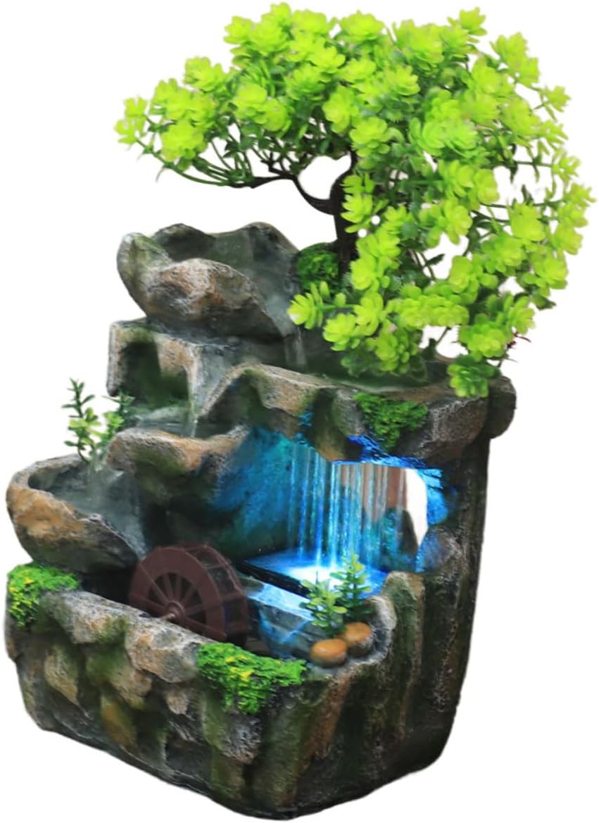 VINTORKY Tabletop Water Fountain for Home Decor
