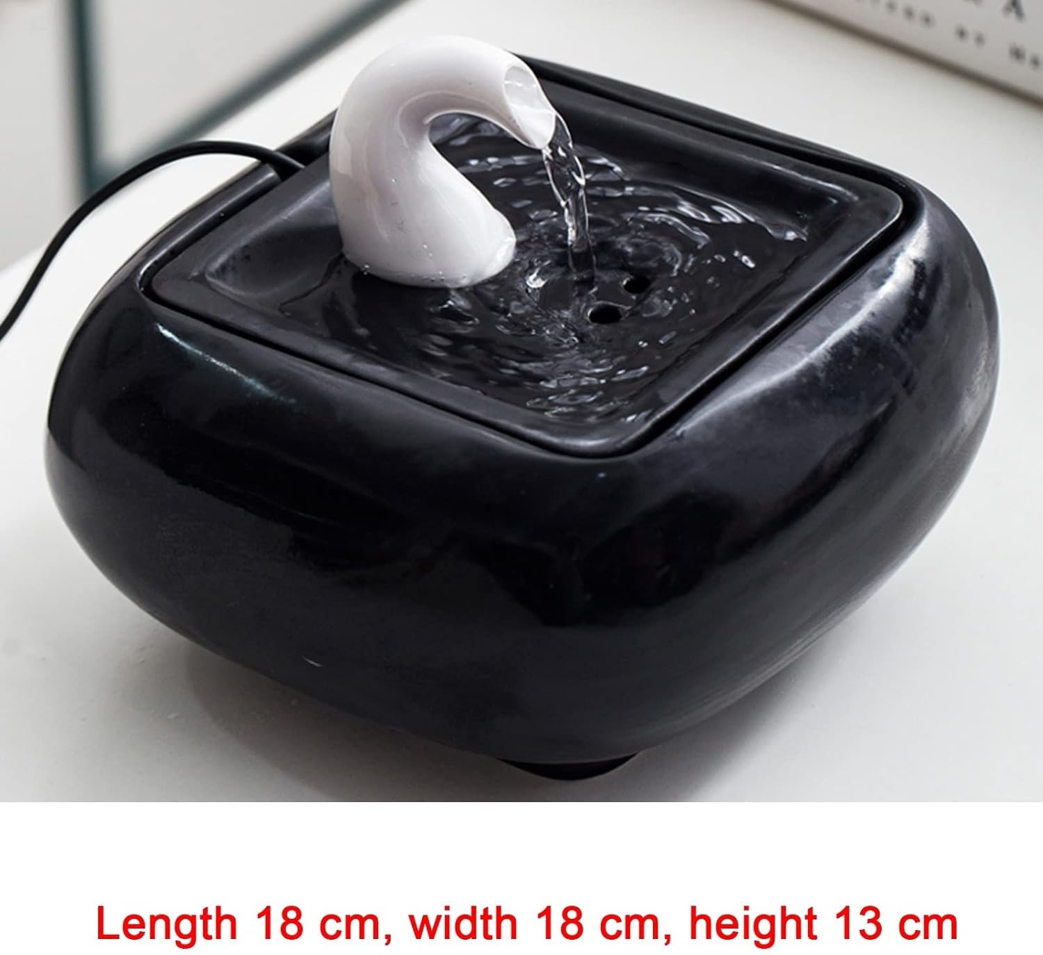 White Ceramic Waterfall Fountain Mini Desktop Humidifier