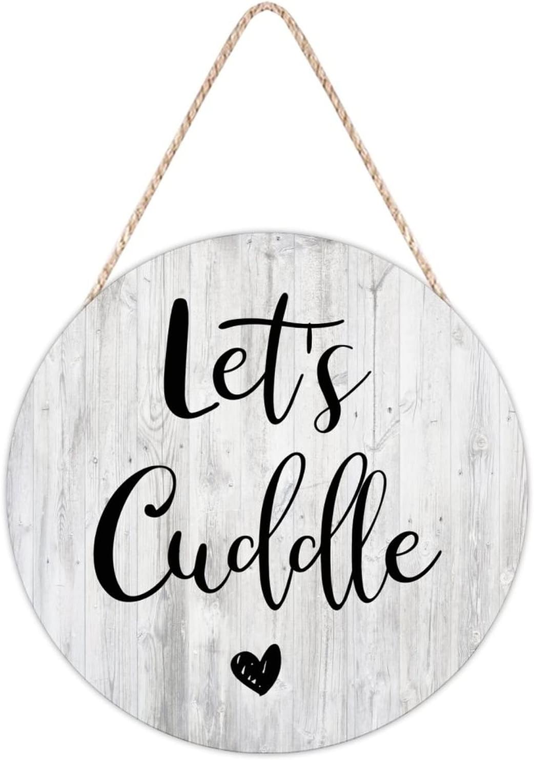 Farmhouse Door Hanger Funny Wood Sign Round Wreath Decor