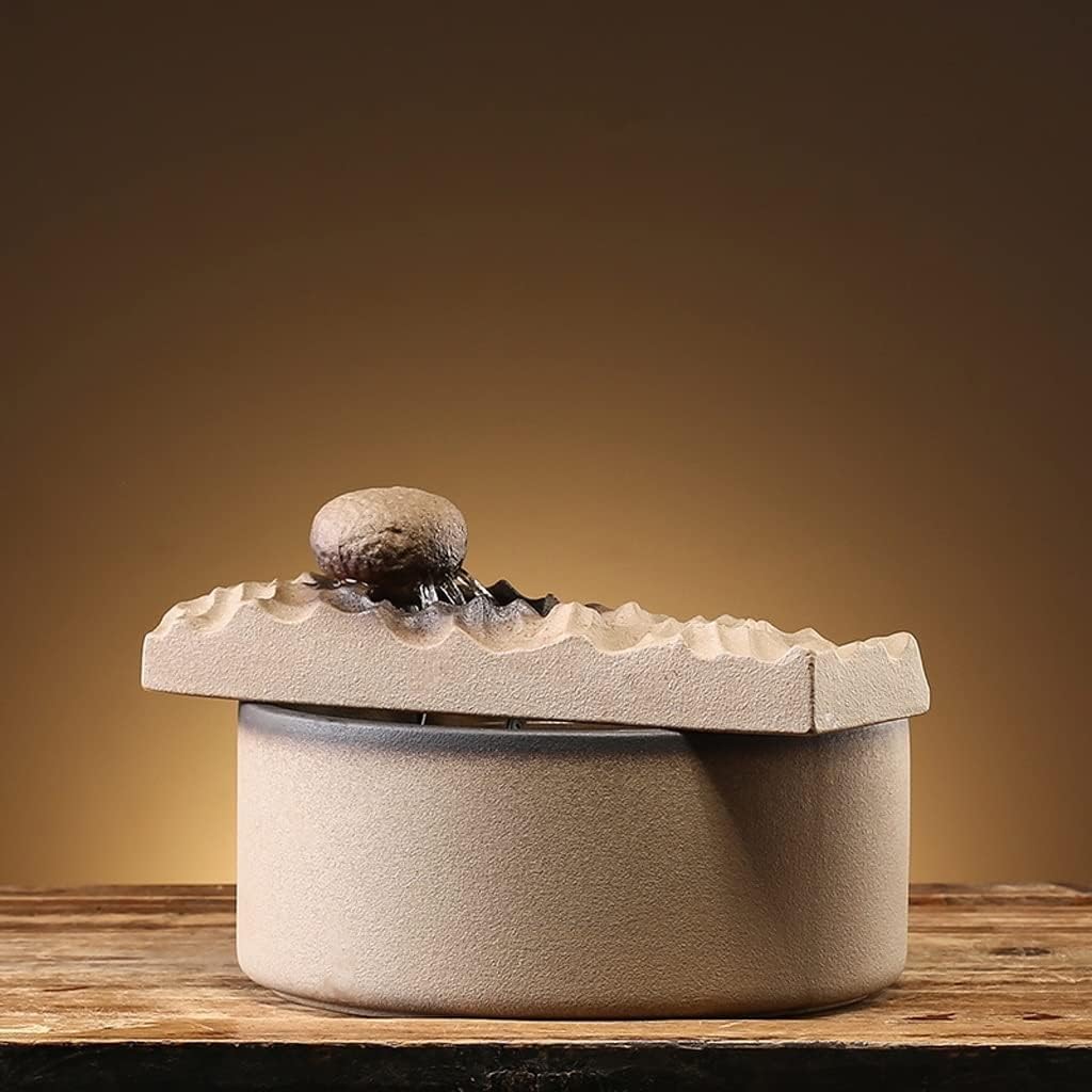 Ceramic Tabletop Fountain with Relaxing Water Flow