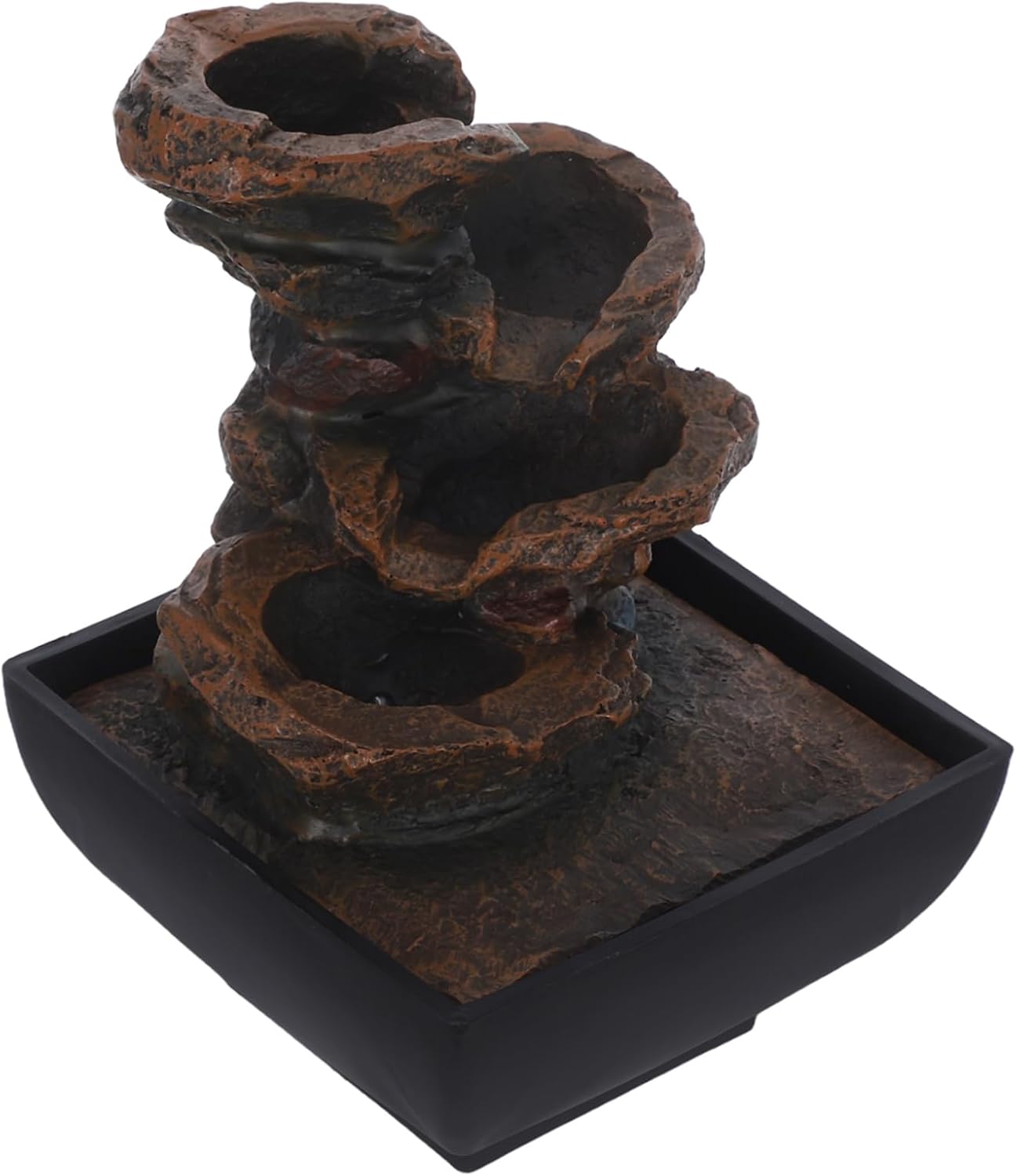 110v Indoor Desktop Water Fountain with LED Light and Natural Waterfall Sounds