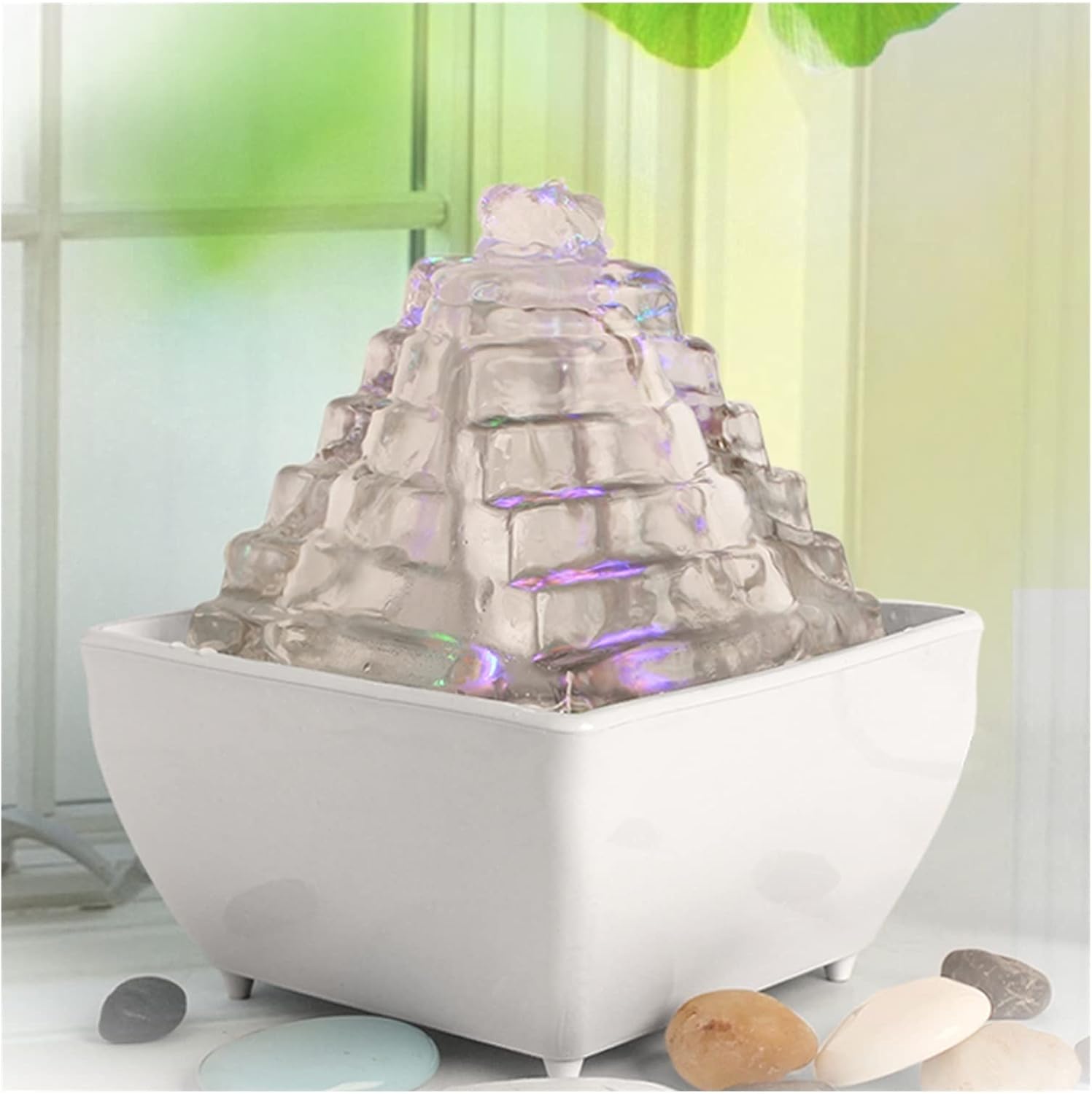 Moisture Tabletop Fountain with LED Light