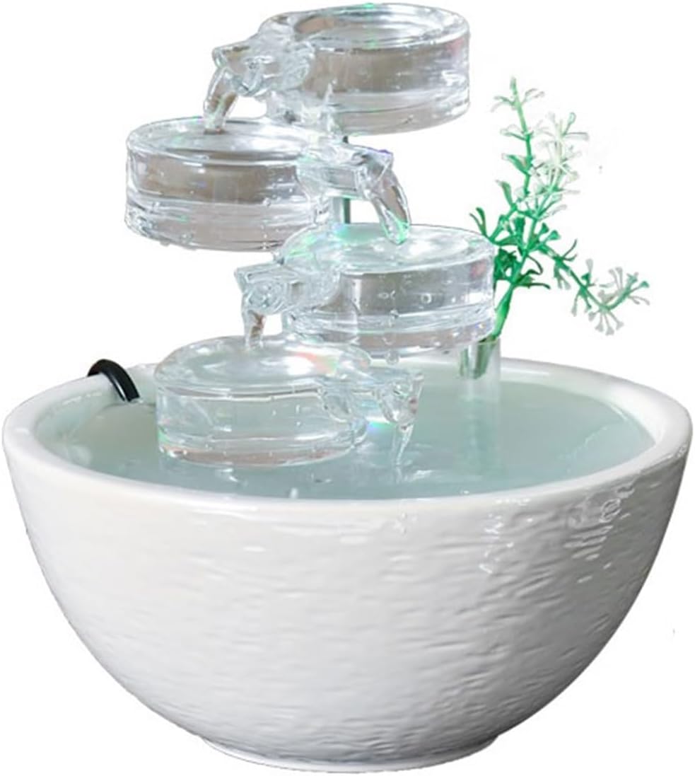 Modern Indoor Water Fountain Ceramic Desktop Decor