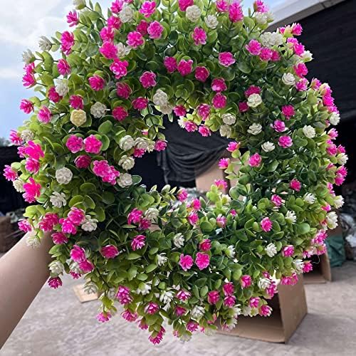 18-Inch Spring Festival White Wreath Door Hanging Decor