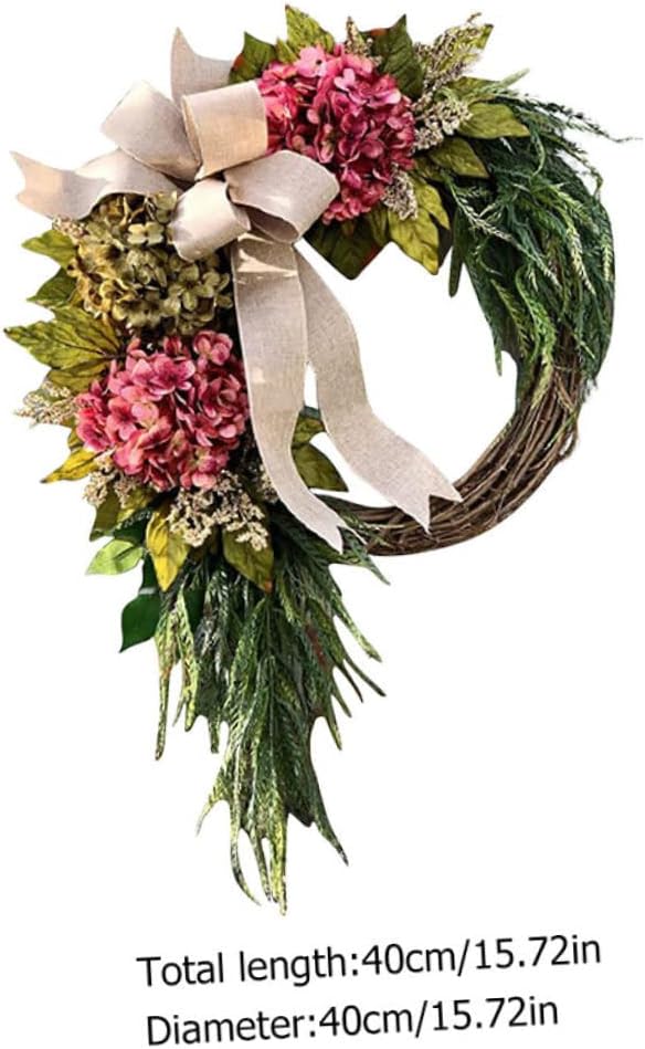 Simulated Hydrangea Wreath Front Door Decor
