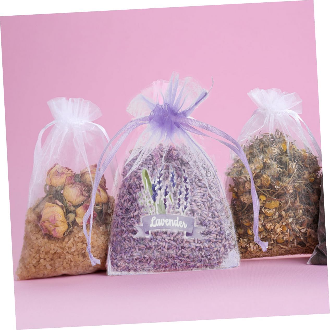Wakauto 10pcs Drawstring Spice Bag Empty Sachet Bags for Dried Lavender