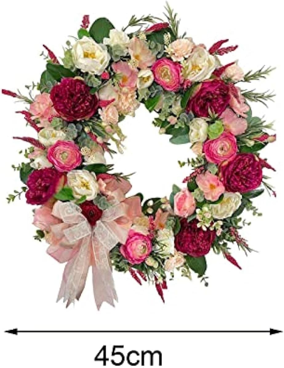 Romantic Flower Hanger Wreath Spring Decor