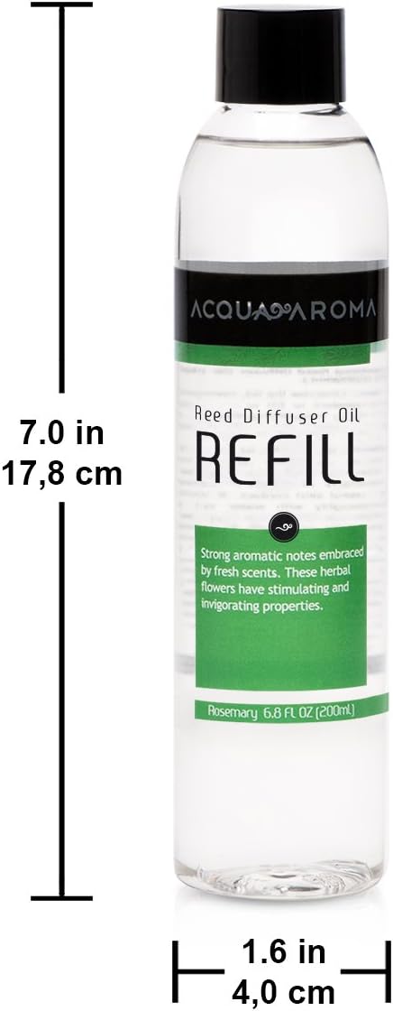 Casa 3 Irmos Acqua Aroma Rosemary Diffuser Oil Refill 68 FL OZ 200ml Handcrafted Brazil