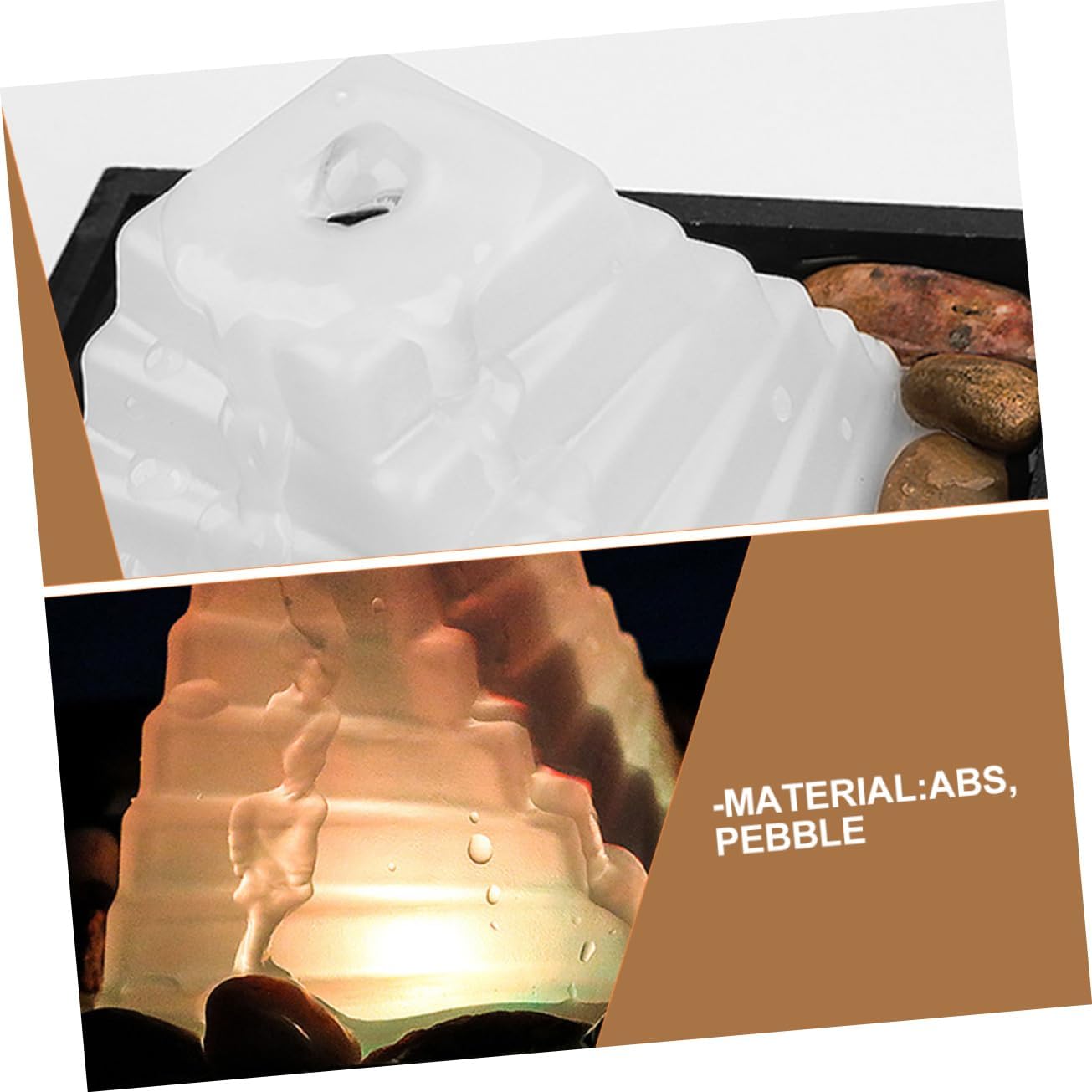 1set Relaxing Desk LED Lighted Fountain for Zen Room Decor