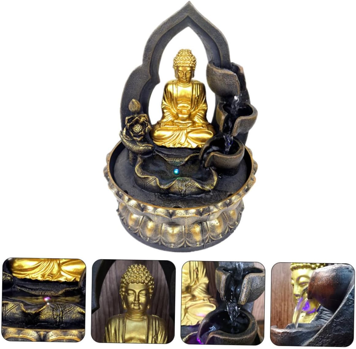 Unomor Buddha Waterfall Fountain Decor