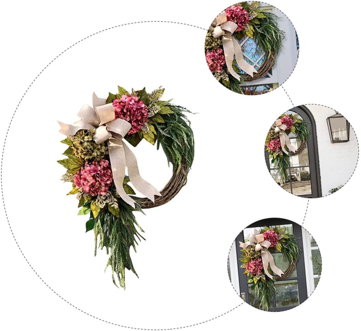 Simulated Hydrangea Wreath Front Door Decor