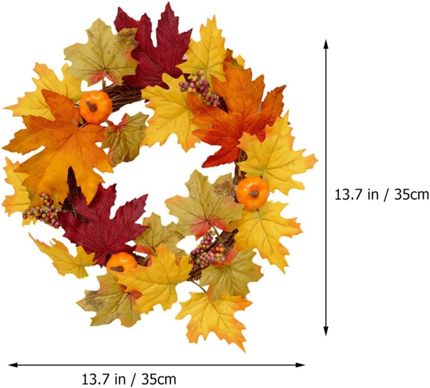 PRETYZOOM Fall Pumpkin Wreath Decor 1pc Plastic Autumn Coat Hanger Halloween Design