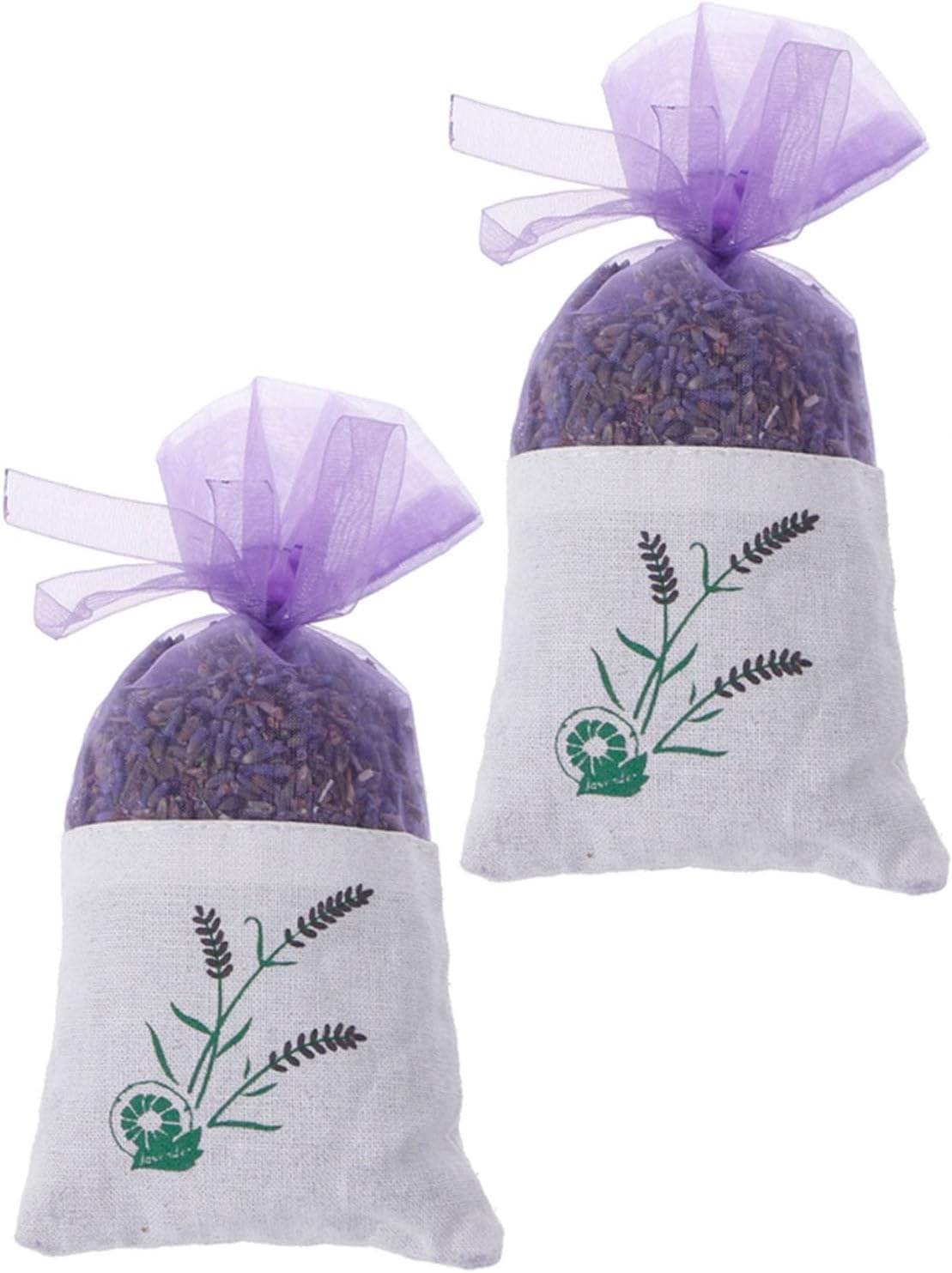 2Pcs Dried Lavender Sachets for Drawers and Closets