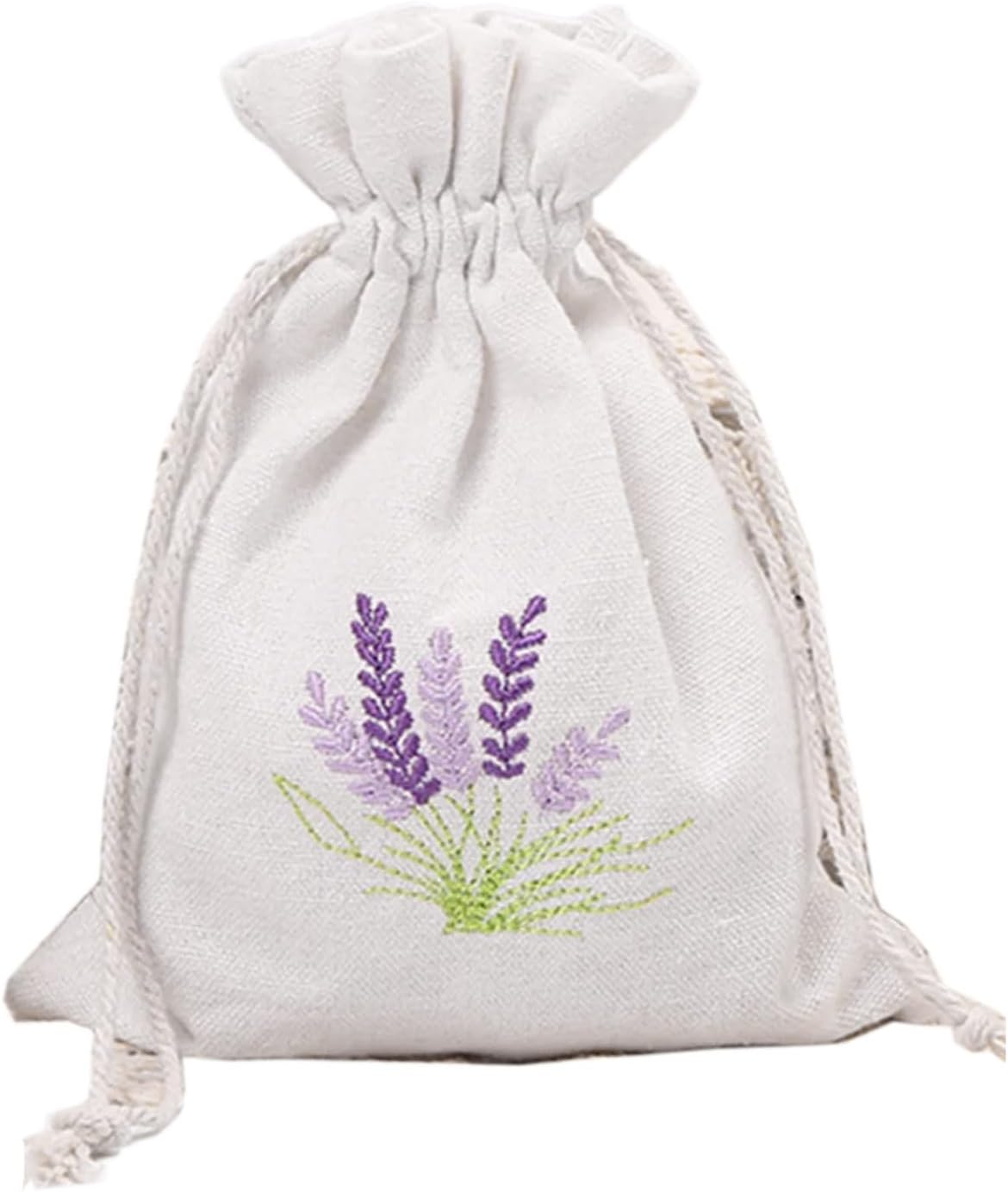 Pack of 10 Cotton Linen Drawstring Bags for Jewelry Wedding Spices